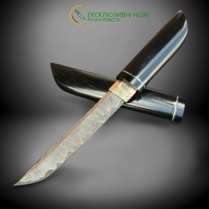 ЧОРНА НЕВИДИМКА авторський ніж ручної роботи, сталь - Ламінат S390™, 66-67 HRC, купити замовити в Україні